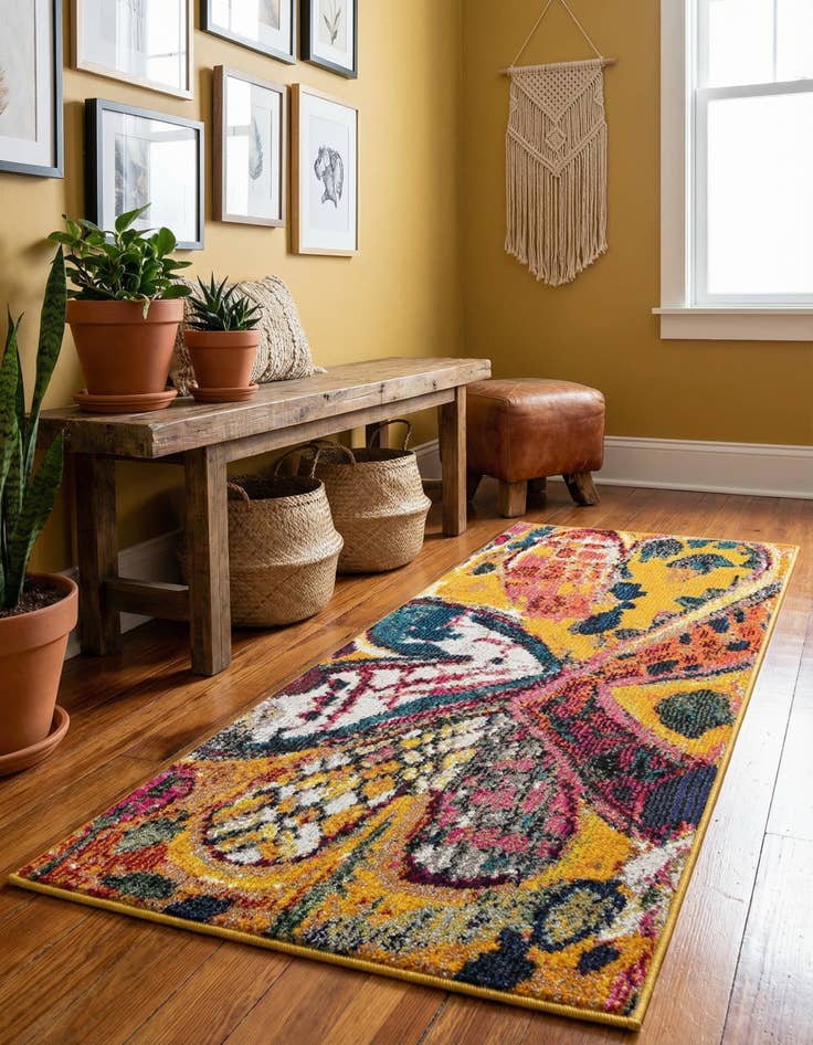 Detail image of 2' x 4' Washable Haerfest Runner Rug