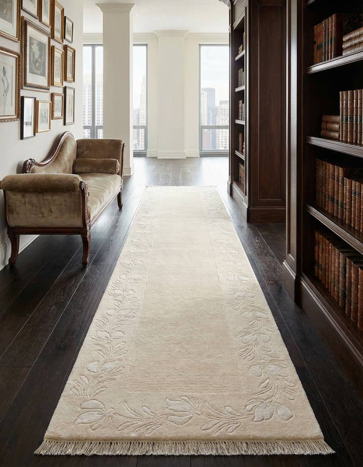 Detail image of 2' 11 x 13' 1 Hand Knotted Darya Wool Runner Rug