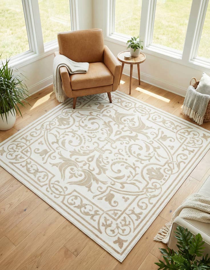 Detail image of 6' x 6' Hermitage Square Rug