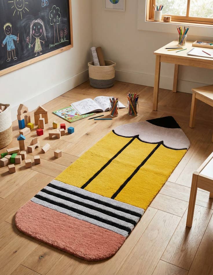 Detail image of 2' x 5' 11 Playtime Kids Wool Freeform Rug