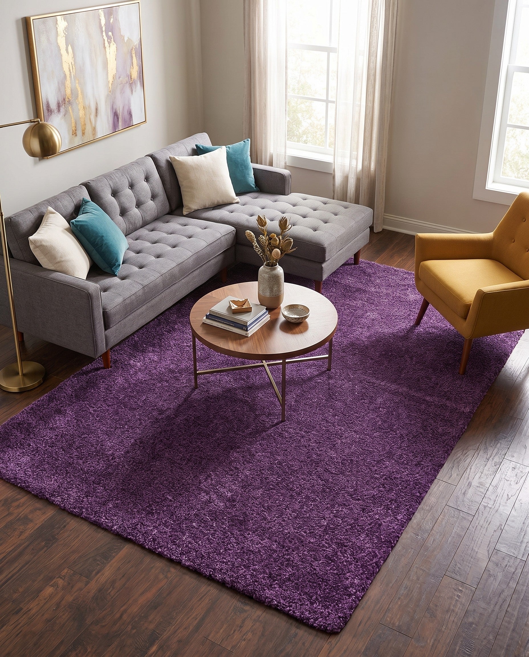 7' 10 x 10' Solid Frieze Rug