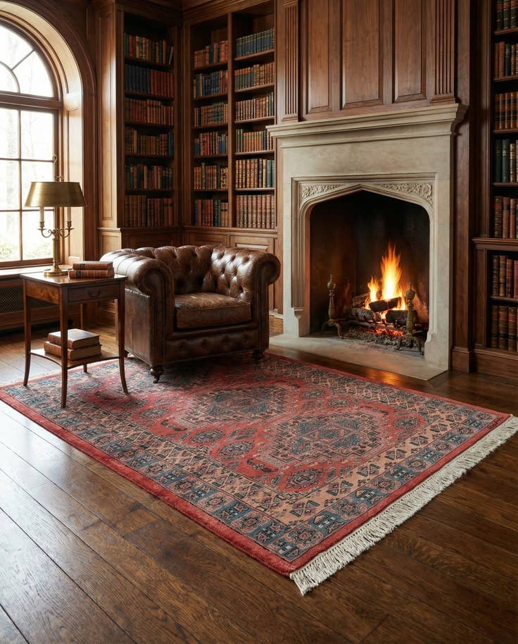 Detail image of 4' 3 x 5' 7 Hand Knotted Kazak Oriental Wool Rug