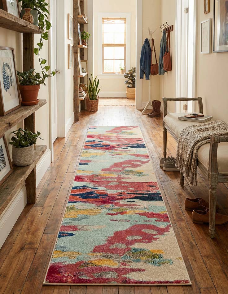 Detail image of 2' 7 x 10'  Washable Casablanca Runner Rug