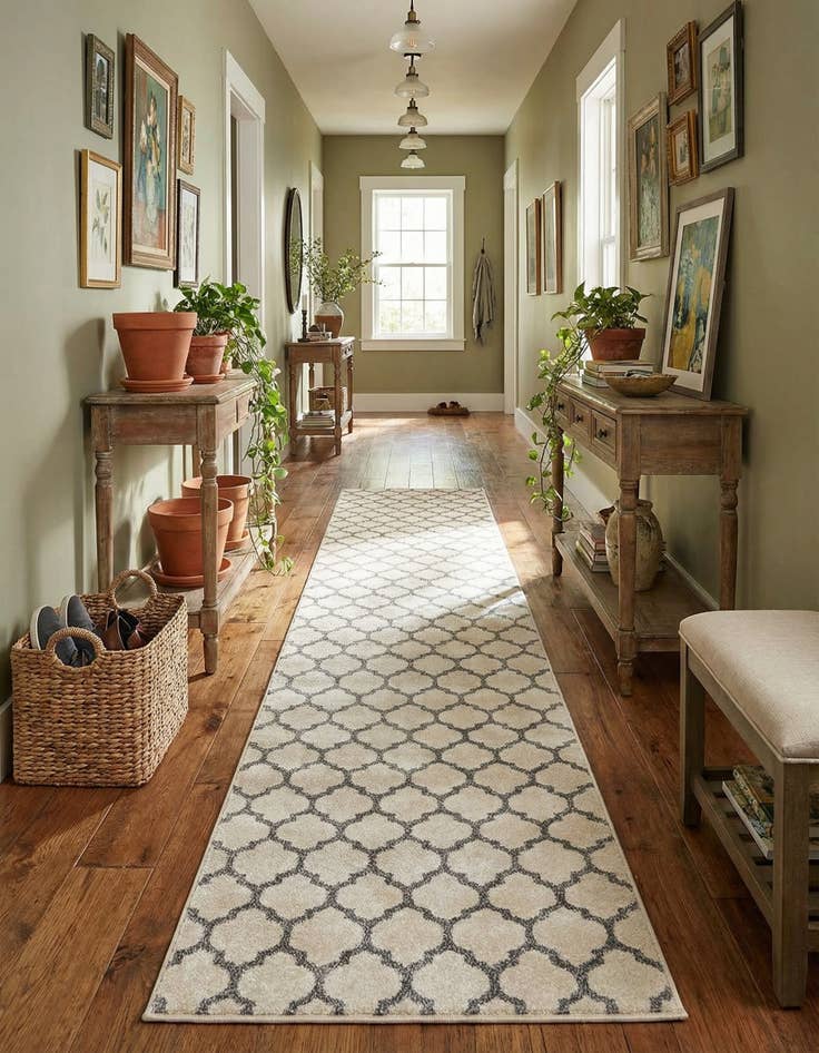 Detail image of 2' 7 x 13' Lattice Runner Rug