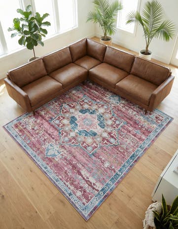 10' 6 x 10' 6 Washable Francesca Square Rug