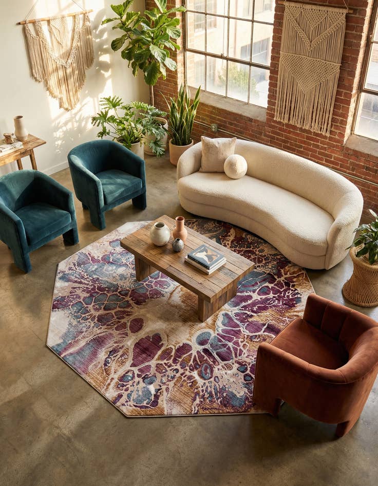 Detail image of 7' 10 x 7' 10 Deepa Octagon Rug