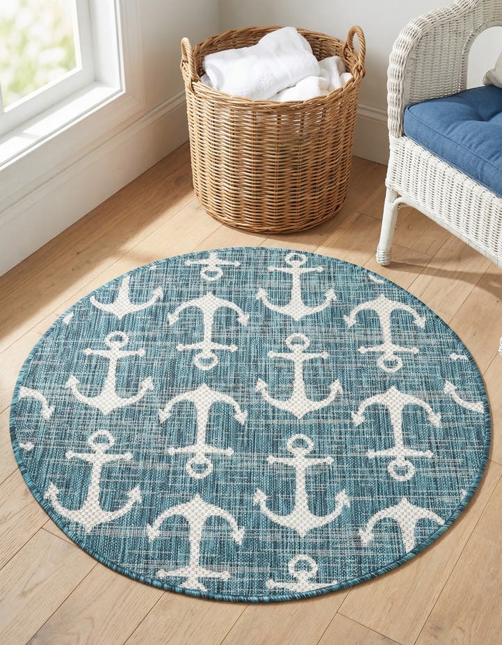 3' x 3' Easy-Clean Coastal Indoor / Outdoo...