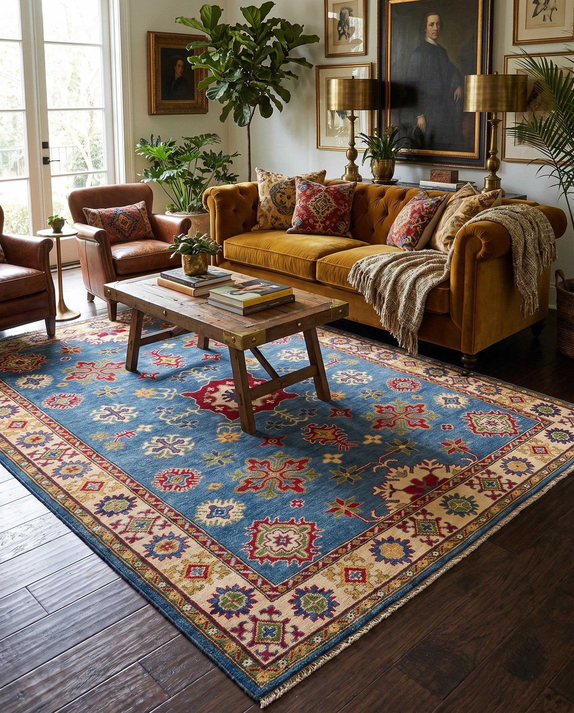 Detail image 3 of 11: 5' 9 x 7' 8 Hand Knotted Kazak Rug