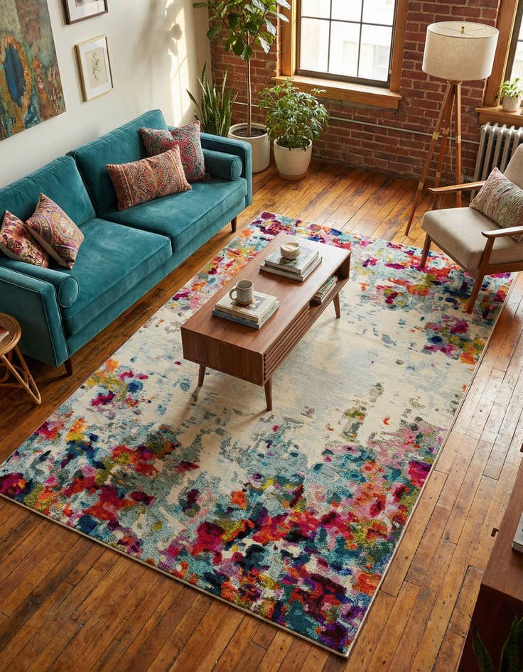 Detail image of 6' x 9' Washable Theia Rug