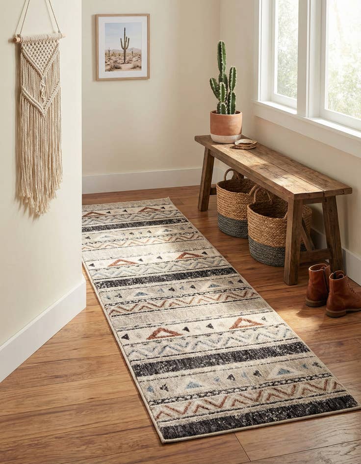 Detail image of 2' x 6' Eco Southwestern Runner Rug