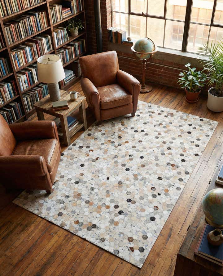 5' 1 x 8' 1 Cowhide Stocks Rug
