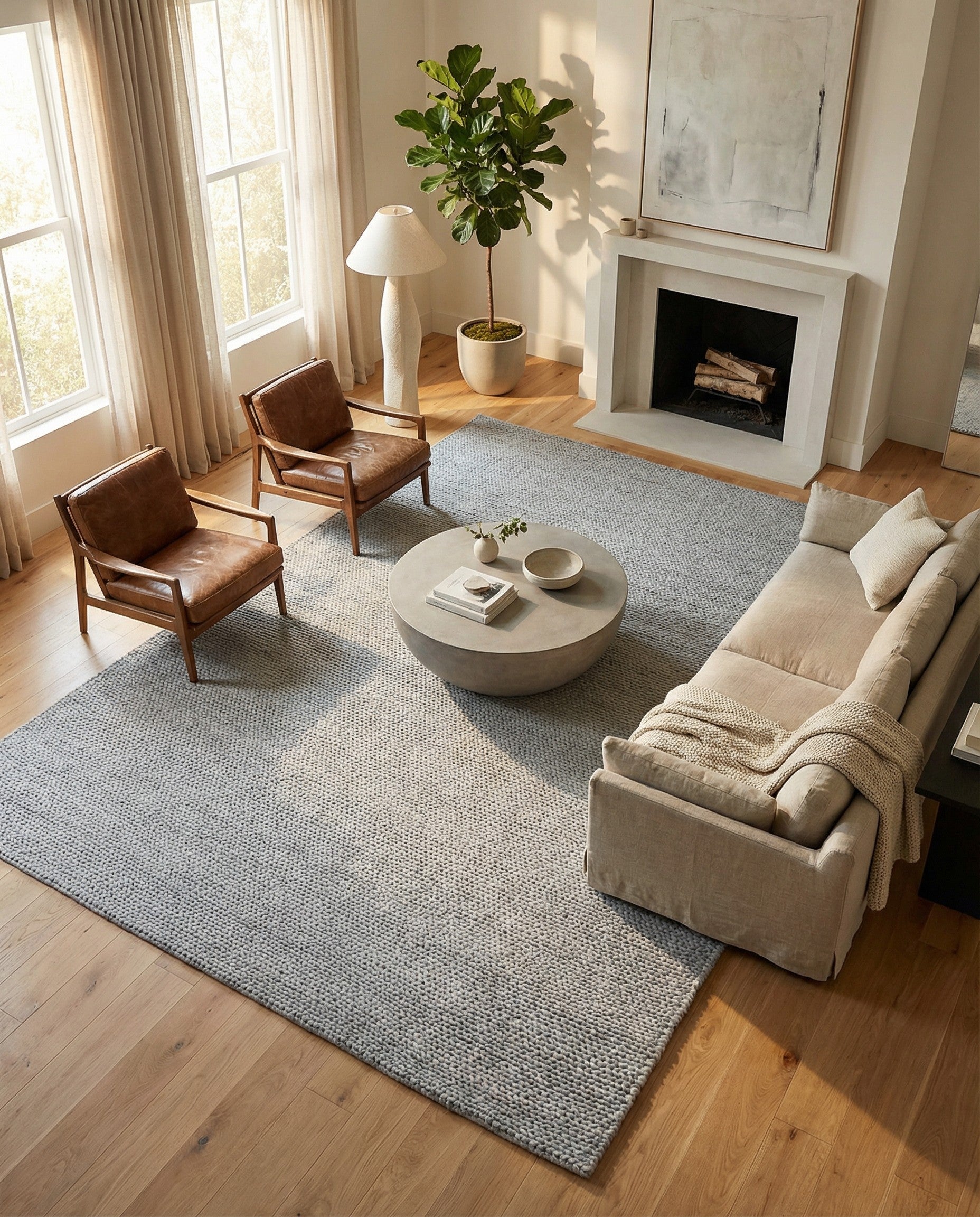 Space Gray 9' x 12' Hand Woven Lana New Zealand Wool Rug | Rugs.com