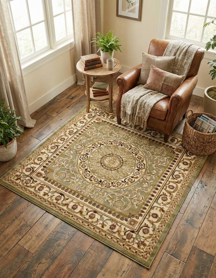 Detail image of 6' x 6' Chateau Square Rug