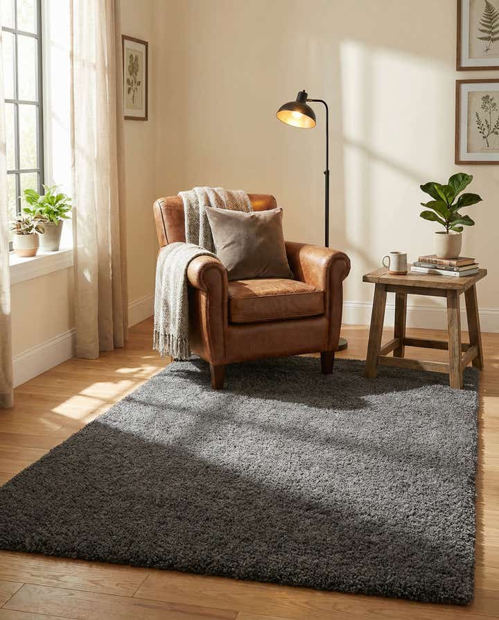 4' x 6' Soft Solid Shag Rug