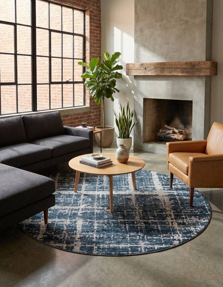 Detail image of 8' x 8' Uptown Lexington Avenue Round Rug