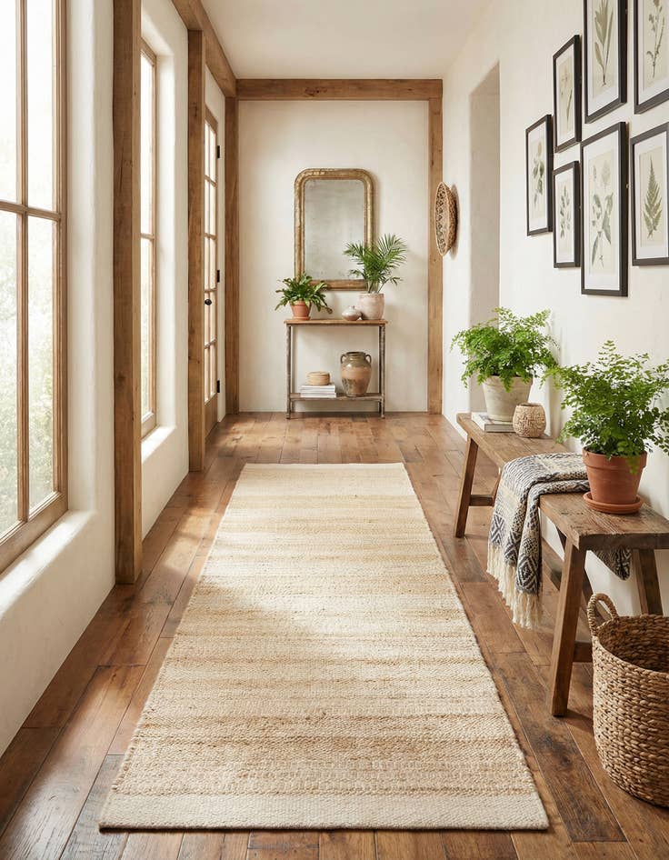 Detail image of 2' 7 x 10'  Hand Woven Lariat Runner Rug