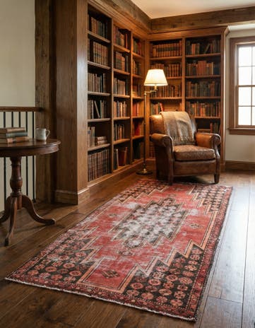 3' 4 x 6' Hand Knotted Ultra Vintage Persian Wool Runner Rug