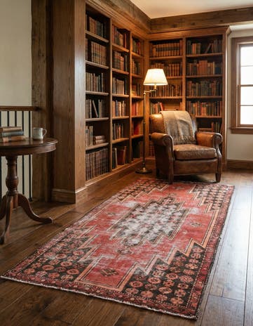 3' 4 x 6' Hand Knotted Ultra Vintage Persian Wool Runner Rug