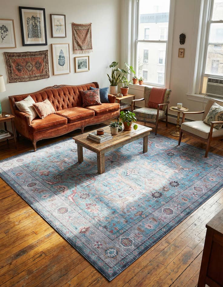Detail image of 10' 6 x 10' 6 Washable Maahru Square Rug