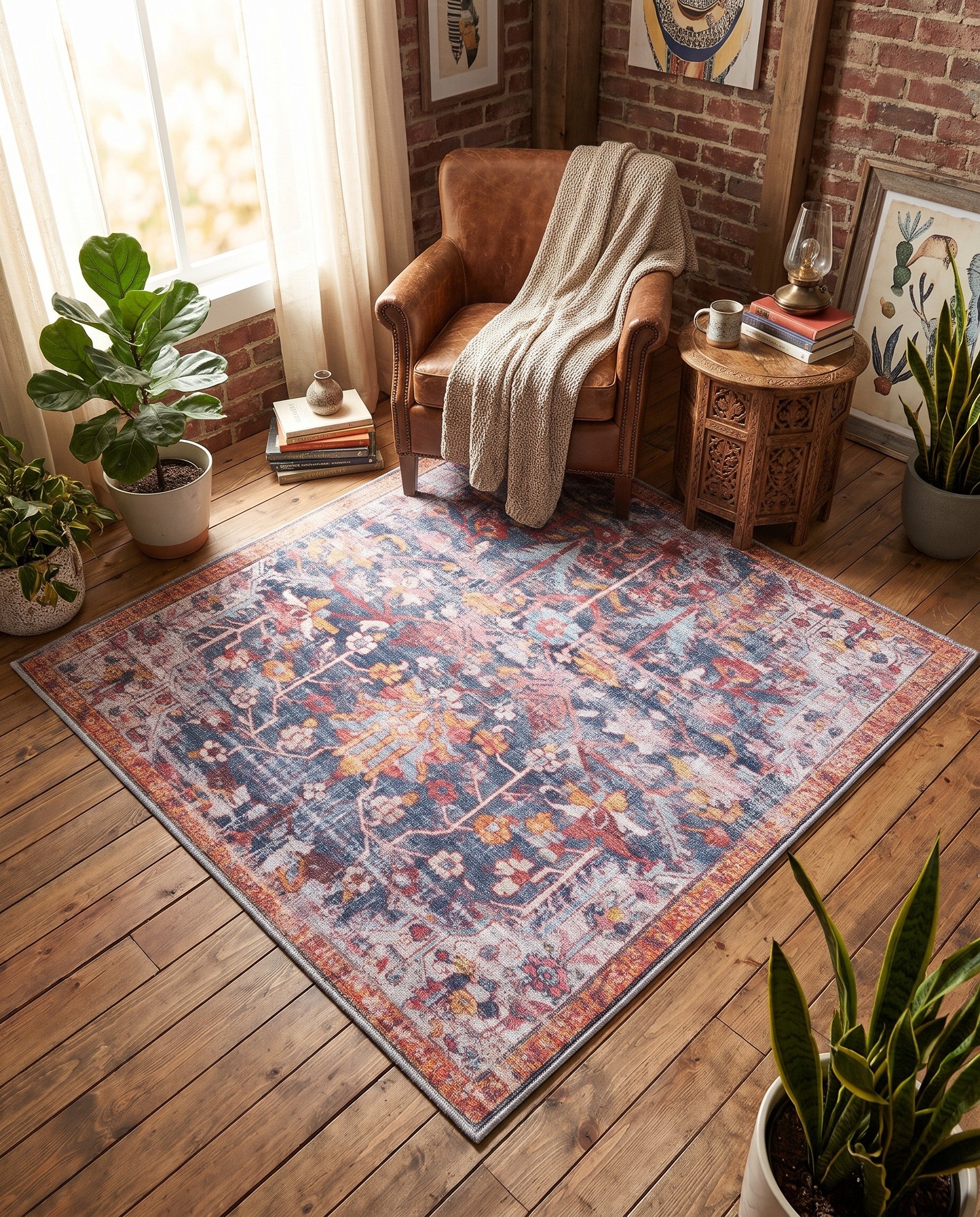 4' x 4' Maahru Square Rug