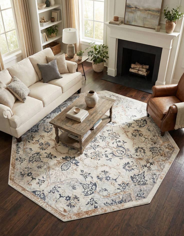 Detail image of 7' 10 x 7' 10 Highbury Octagon Rug