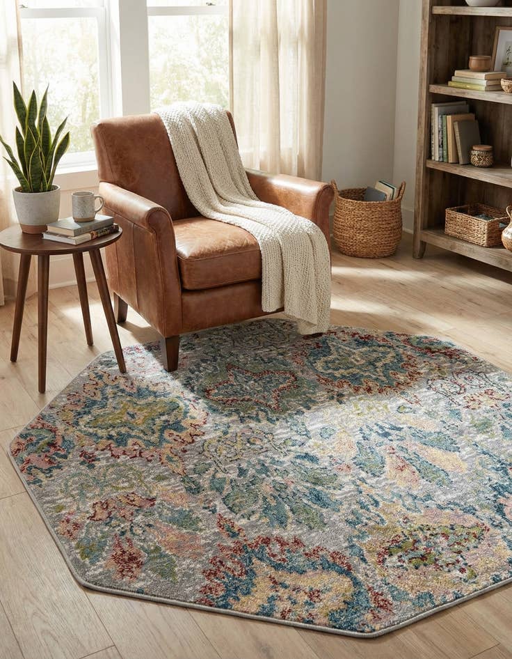 Detail image of 4' 1 x 4' 1 Charleston Octagon Rug