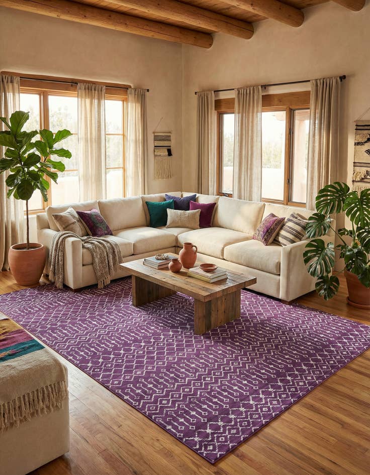 Detail image of 10' 8 x 16' 5 Kasbah Trellis Rug