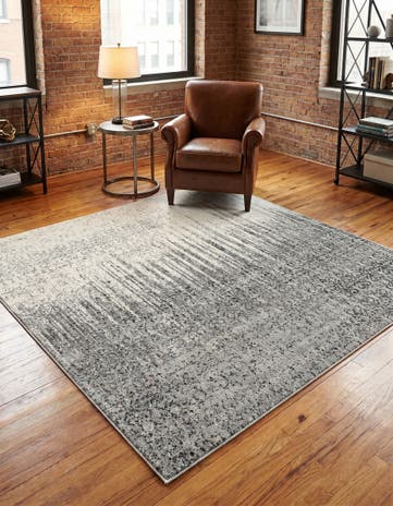 Gray Angelica Square Rug