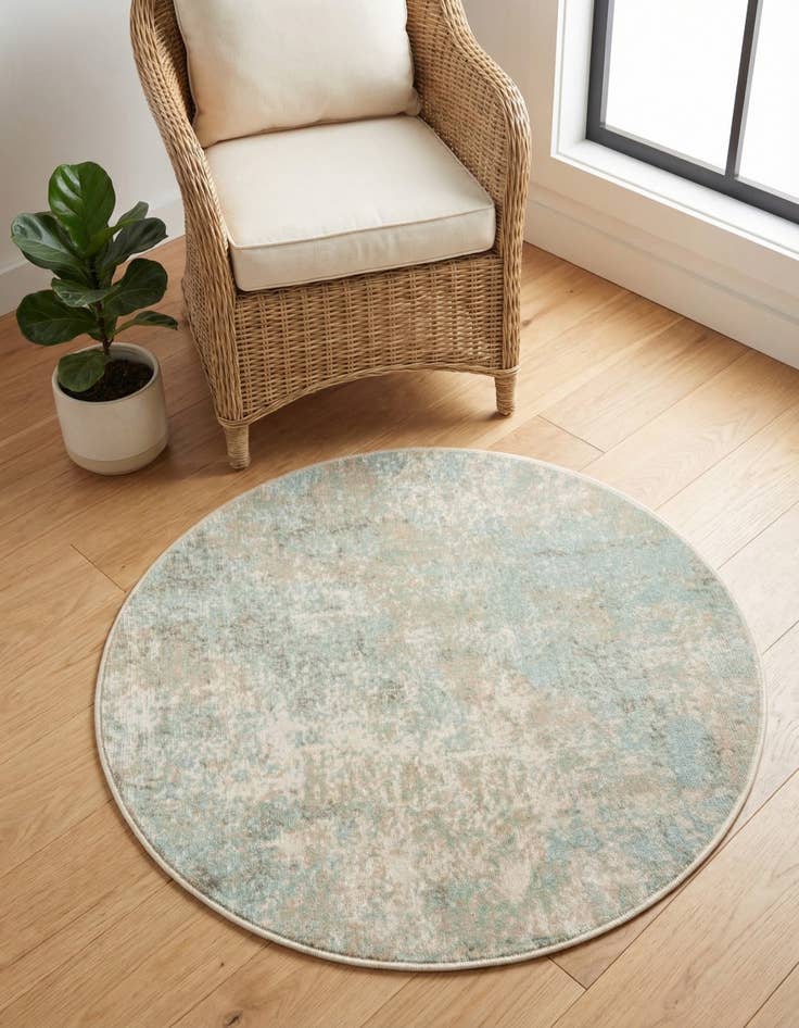 Detail image of 3' 3 x 3' 3 Lotus Round Rug