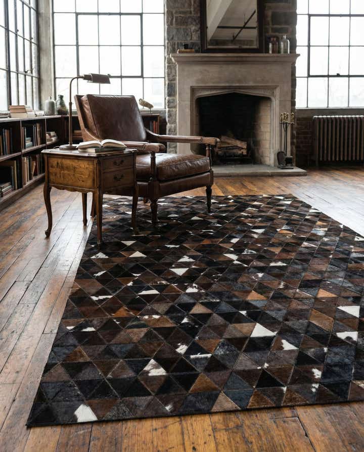 5' x 7' 10 Cowhide Stocks Rug