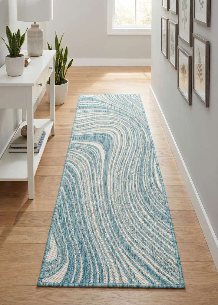 2' x 6' Easy-Clean Modern Indoor / Outdoor Runner Rug