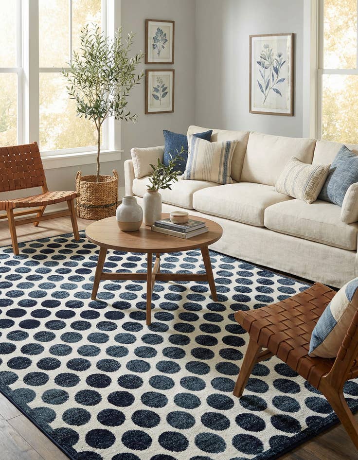 Detail image of 7' 10 x 10' Easy-Clean Sabrina Soto Indoor / Outdoor Rug