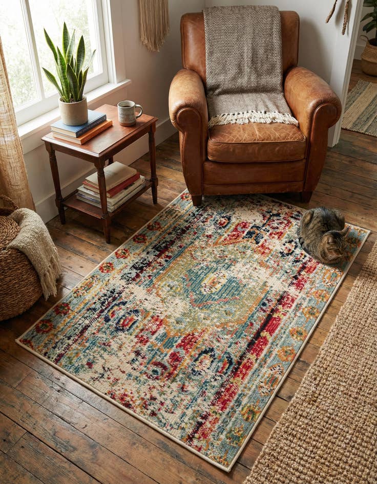 Detail image of 2' 2 x 3'  Washable Santa Fe Rug