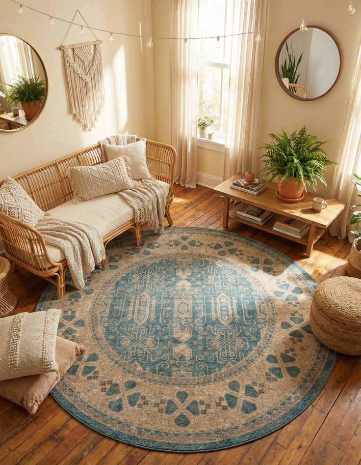 Detail image of 6' x 6' Viola Round Rug