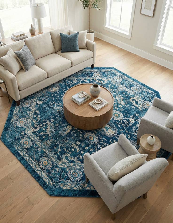 Detail image of 7' 10 x 7' 10 Dahlia Octagon Rug