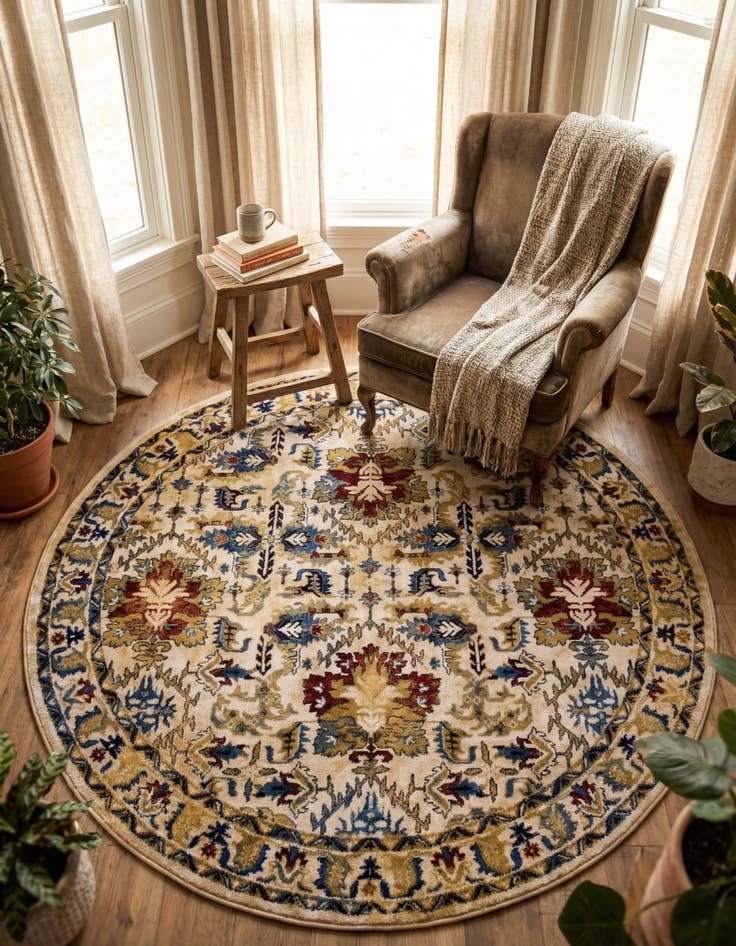 Detail image of 5' 3 x 5' 3 Kennedy Round Rug