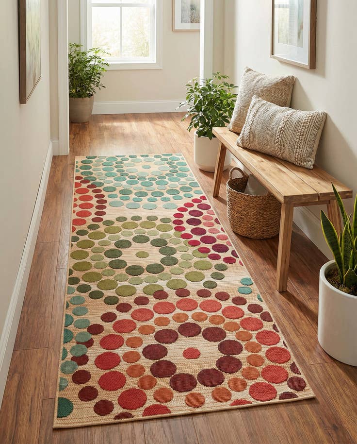 Detail image of 2' x 6' Easy-Clean Modern Indoor / Outdoor Runner Rug