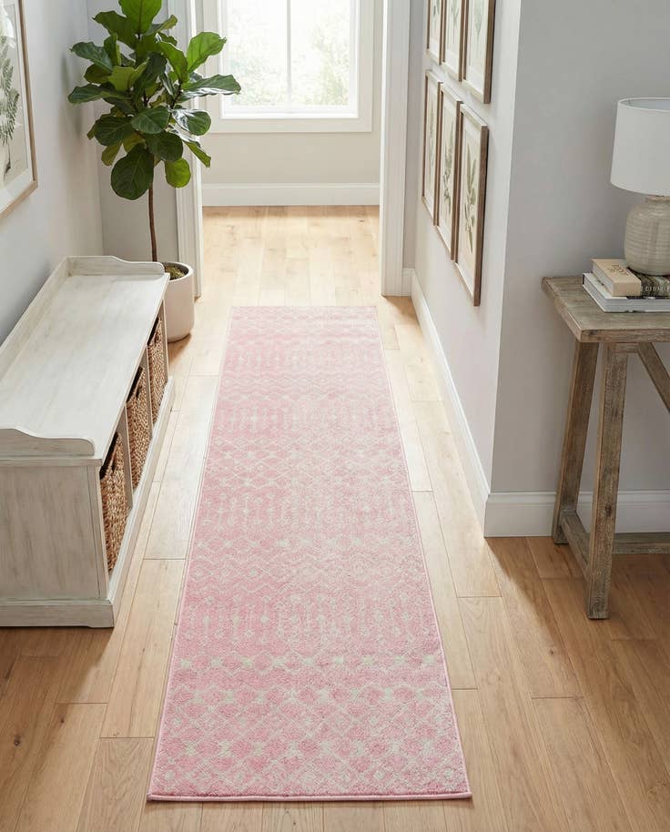 Detail image of 2' 7 x 10' Moroccan Trellis Runner Rug