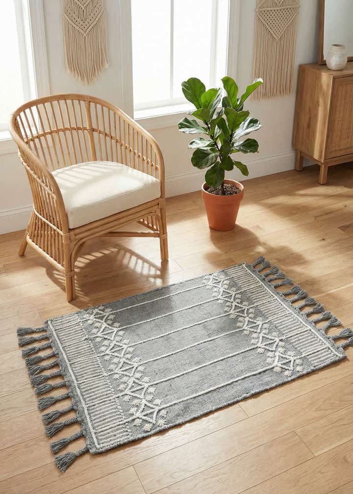 2' x 3' 1 Easy-Clean Eco Bohemian Indoor / Outdoor Rug
