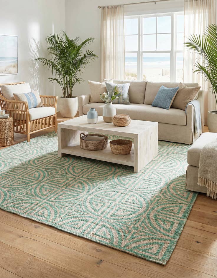 Detail image of 7' 10 x 10'  Hand Woven Chenille Jute Rug