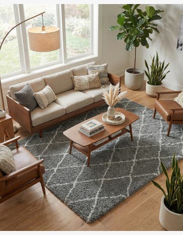 Gray Marrakesh Shag Rug