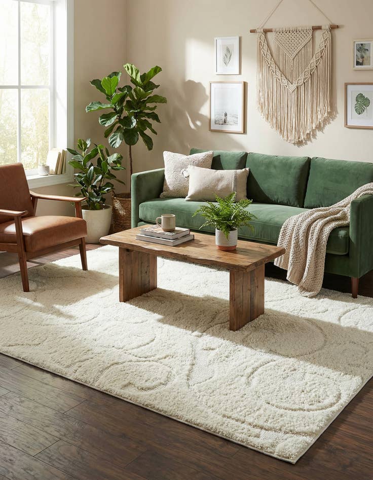 Detail image of 8' x 10' Lattice Shag Rug