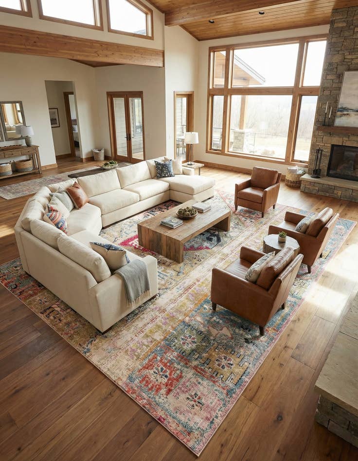 Detail image of 10' 6 x 16' 5 Washable El Paso Rug