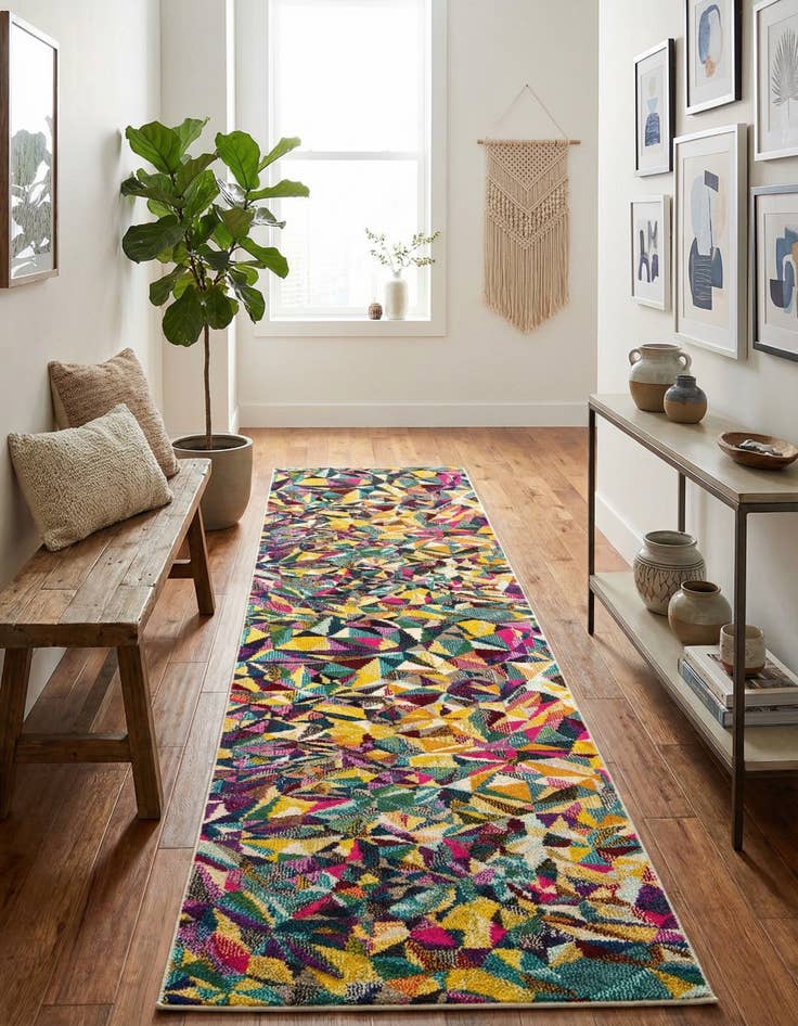 Detail image of 2' 7 x 10' Washable Hyacinth Runner Rug