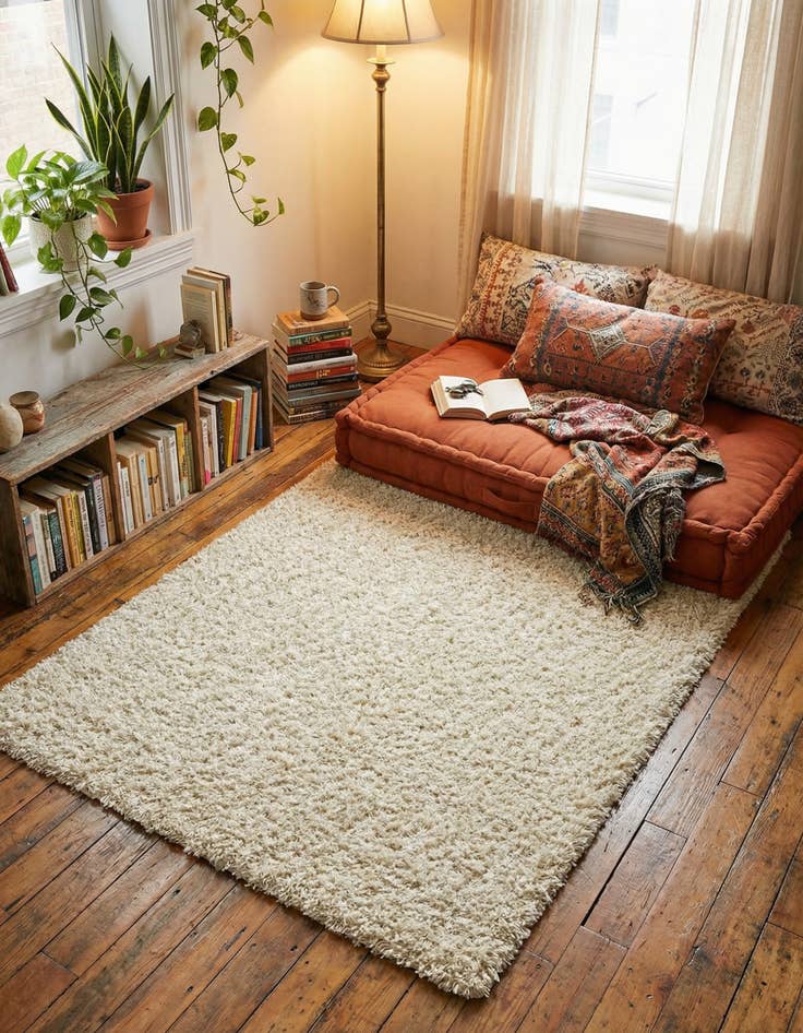 Detail image of 4' x 6' Solid Shag Rug