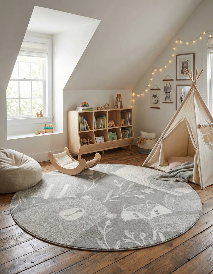 Detail image of 7' x 7' Whimsy Kids Round Rug