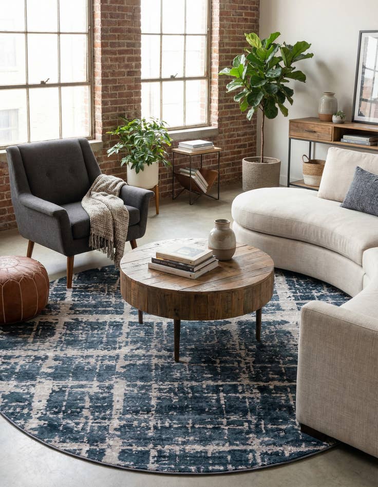 Detail image of Jill Zarin 8' x 8' Uptown Lexington Avenue Round Rug