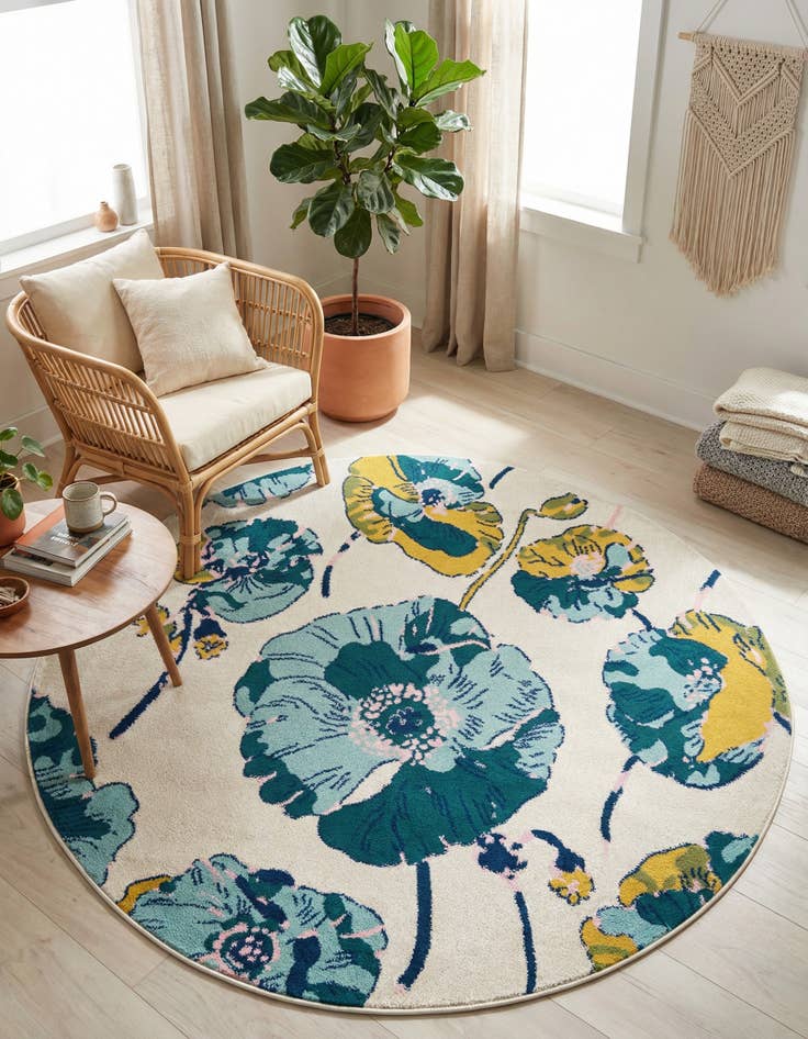 Detail image of 6' x 6' Bloom Round Rug