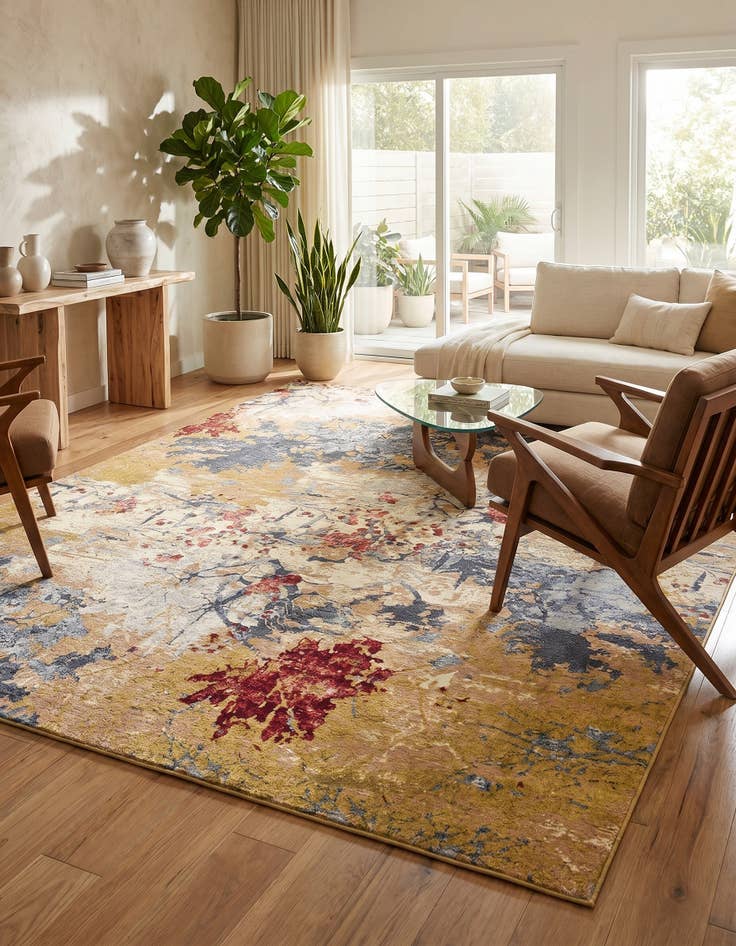 Detail image of 9' x 12' Easy-Clean Modern Indoor / Outdoor Rug