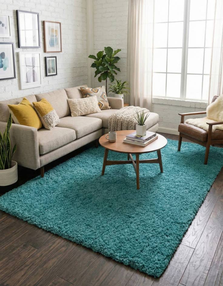 Detail image of 4' x 6' Solid Shag Rug